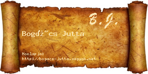 Bogács Jutta névjegykártya